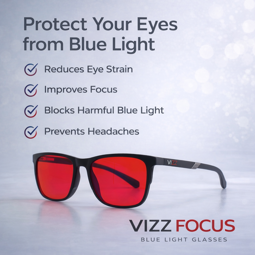 VIZZ FOCUS | Unisex Red Lens Blue Light Glasses