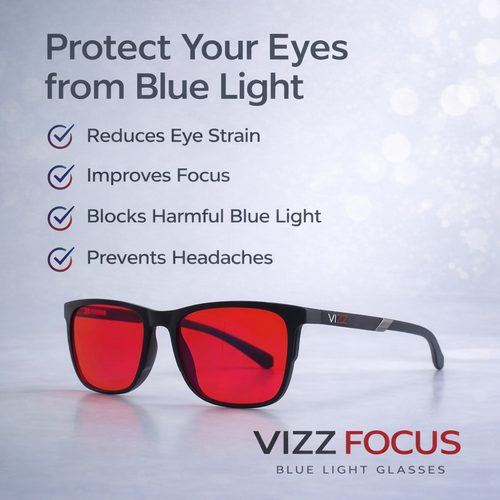 VIZZ FOCUS | Unisex Red Lens Blue Light Glasses