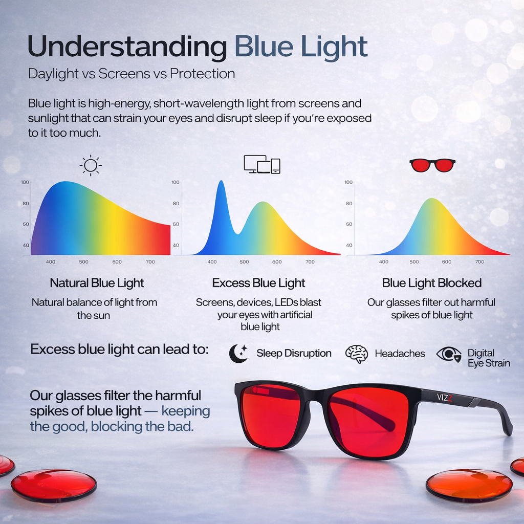 VIZZ FOCUS | Unisex Red Lens Blue Light Glasses